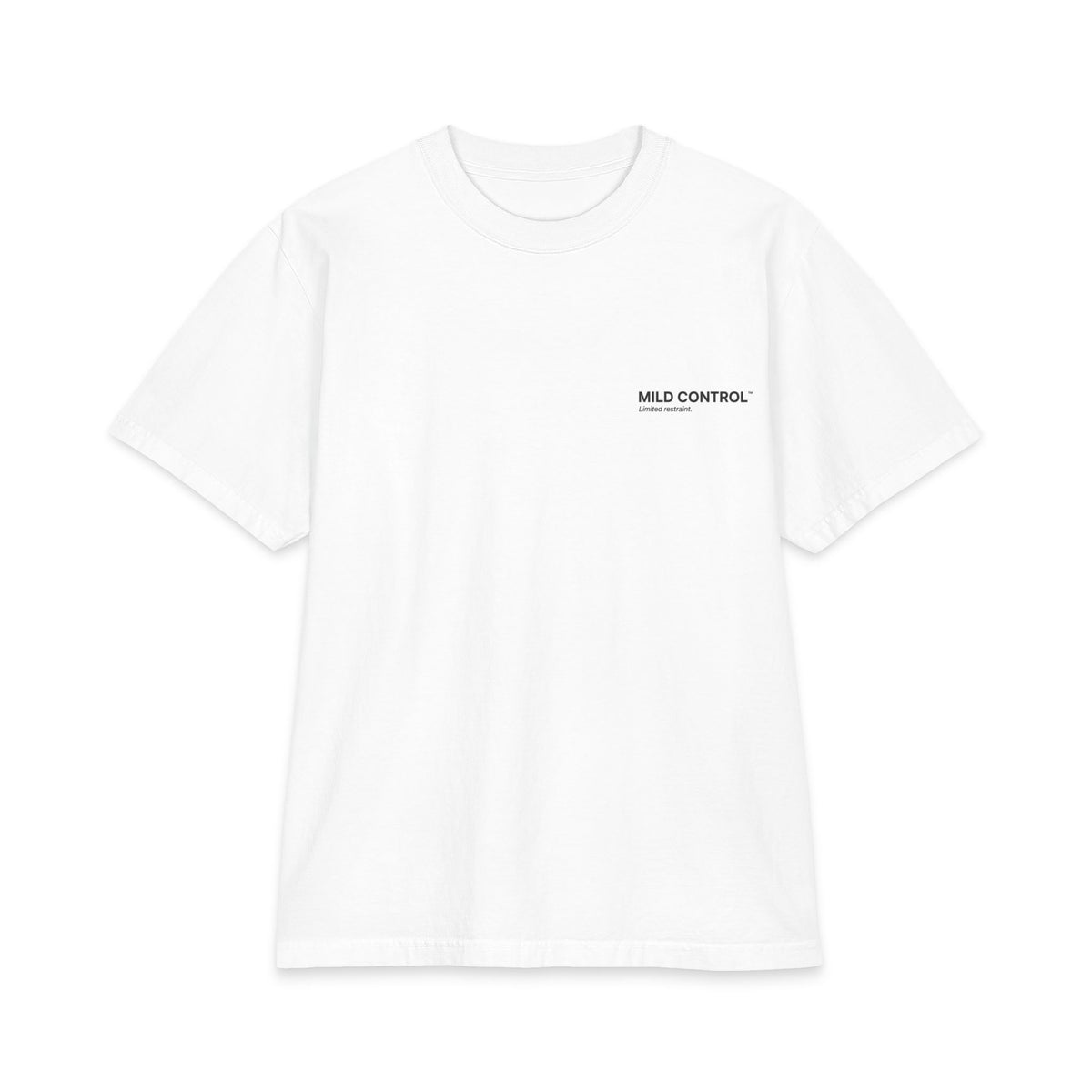 Mild Control™ 100% Cotton Graphic Tee — Minimal Chest Logo T-Shirt